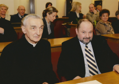 Ks. Roman Indrzejczyk, kapelan Prezydenta L. Kaczyńskiego i Maciej Łopiński, szef gabinetu